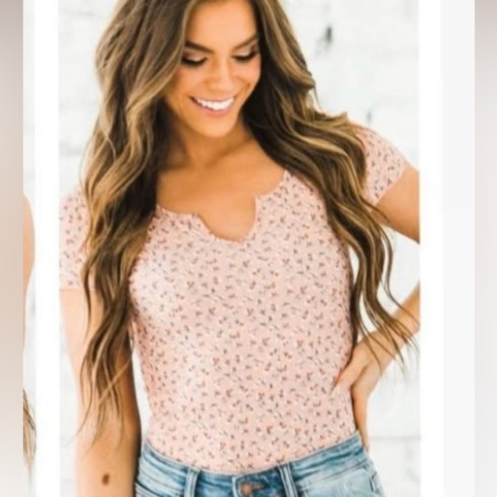 Ribbed Floral bodysuit